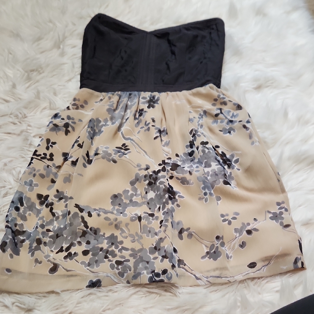 Sugar Lips Strapless Floral Dress- XS